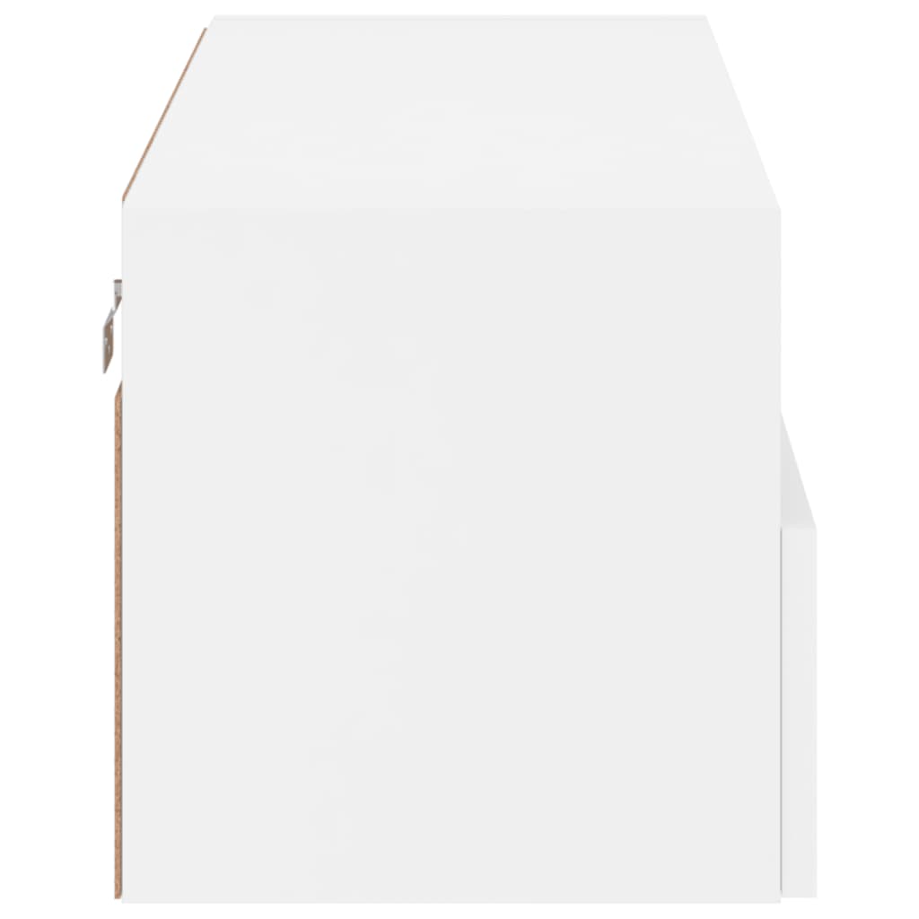 vidaXL Ścienna szafka TV, biała, 80x30x30 cm, materiał drewnopochodny