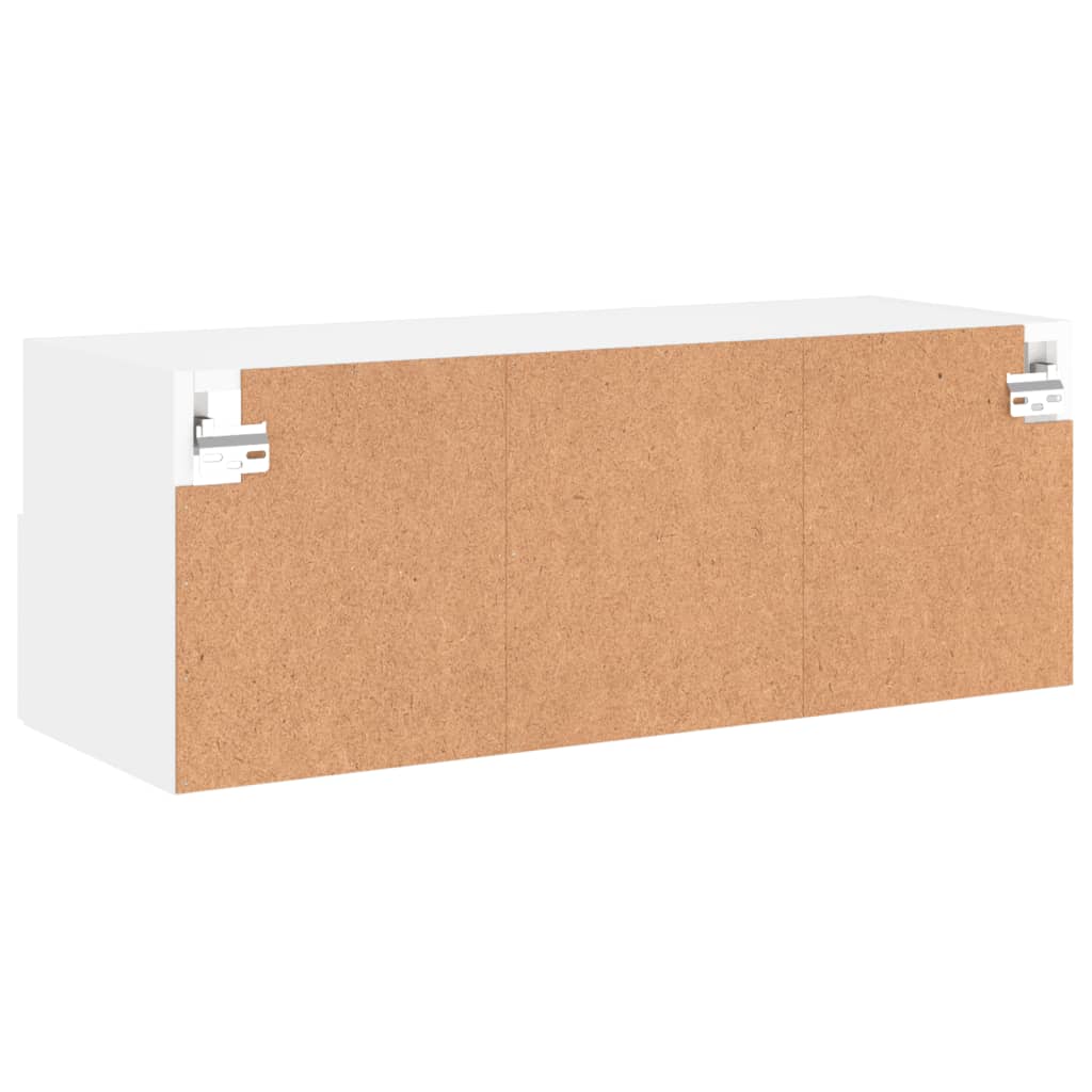 vidaXL Ścienna szafka TV, biała, 80x30x30 cm, materiał drewnopochodny