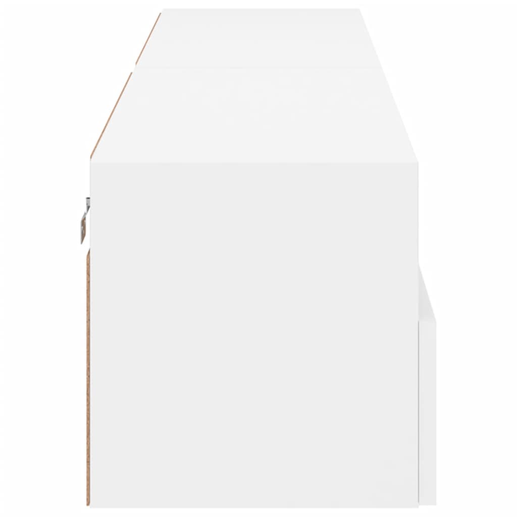 vidaXL Ścienne szafki TV, 2 szt., białe, 80x30x30 cm