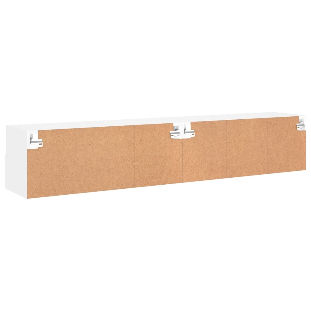 vidaXL Ścienne szafki TV, 2 szt., białe, 80x30x30 cm