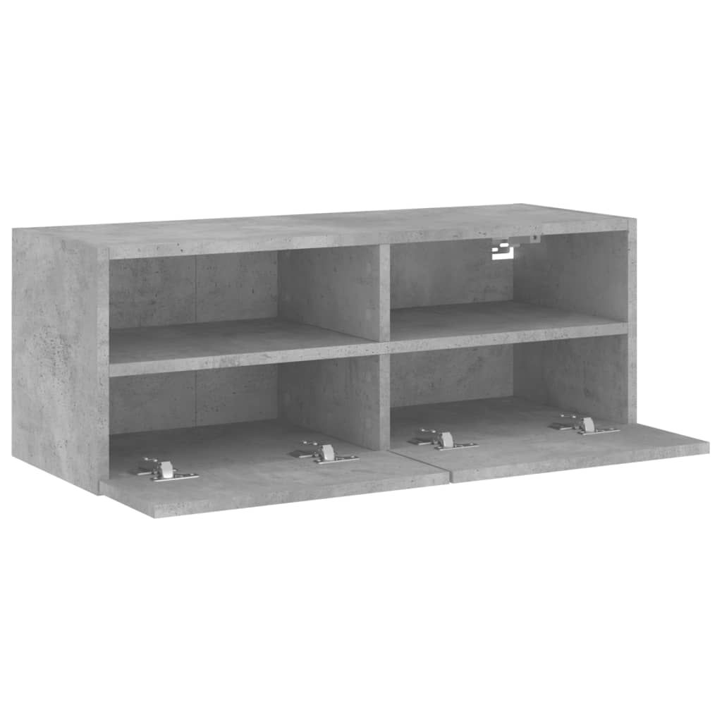 vidaXL Ścienna szafka TV, szarość betonu, 80x30x30 cm