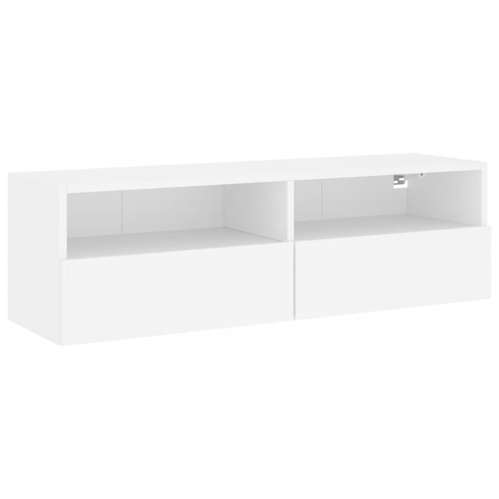 vidaXL Ścienna szafka TV, biała, 100x30x30 cm