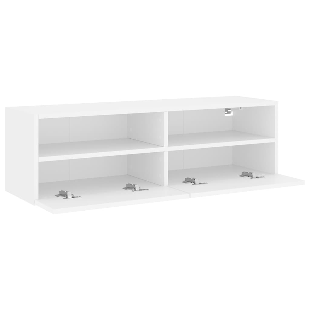vidaXL Ścienna szafka TV, biała, 100x30x30 cm