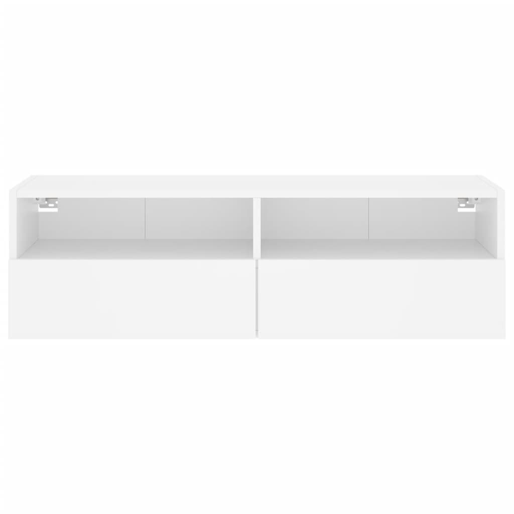 vidaXL Ścienna szafka TV, biała, 100x30x30 cm
