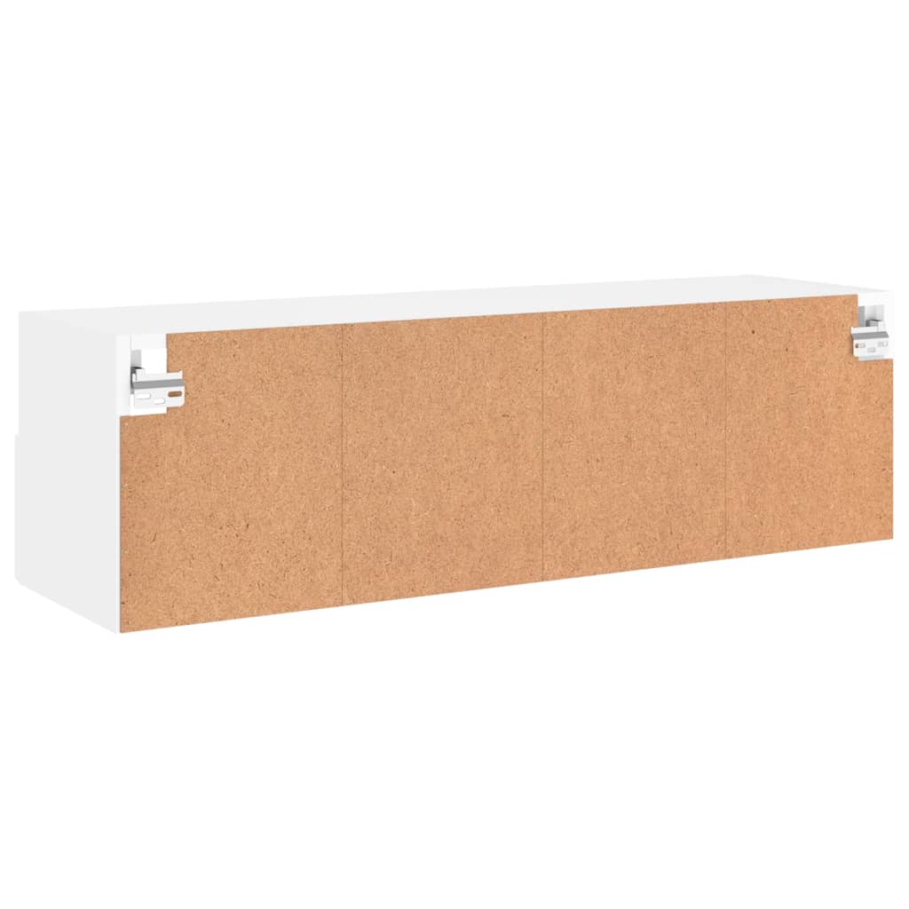 vidaXL Ścienna szafka TV, biała, 100x30x30 cm