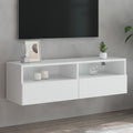 vidaXL Ścienna szafka TV, biała, 100x30x30 cm