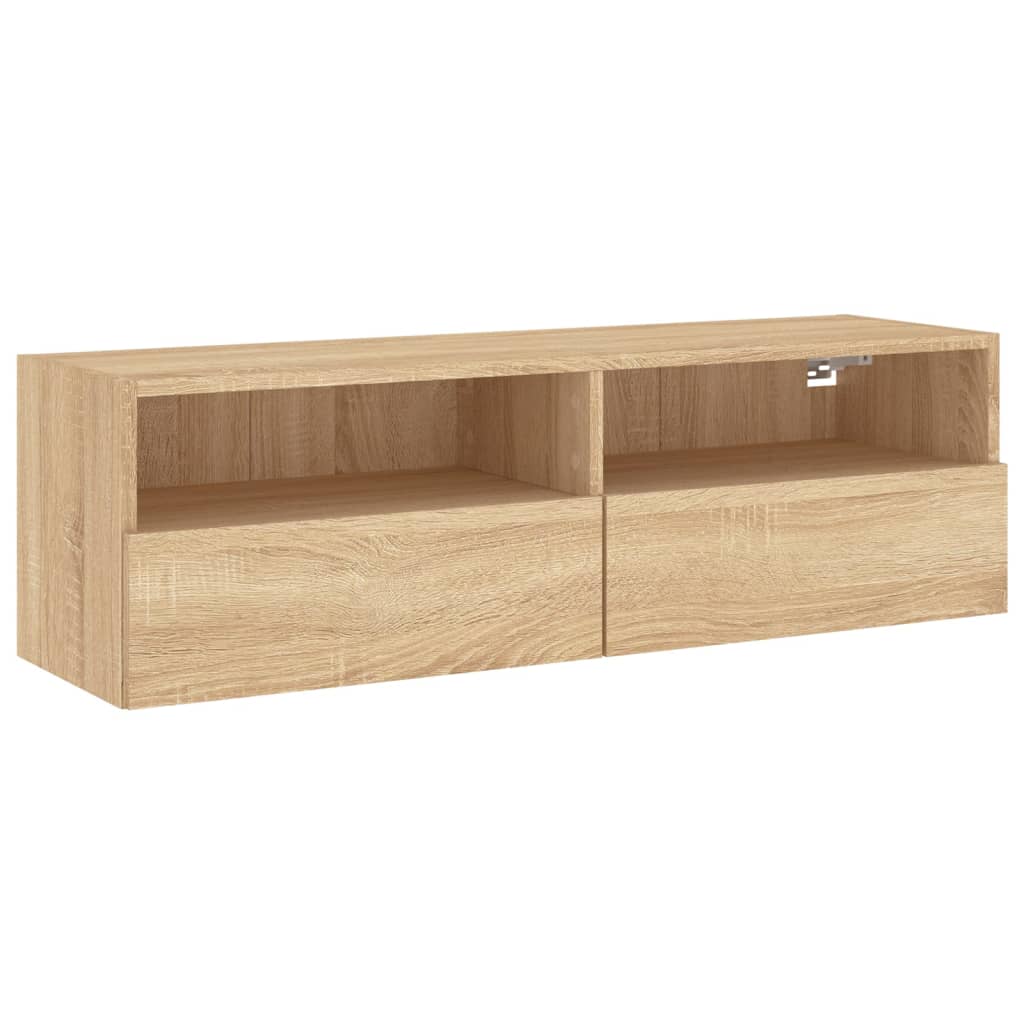 vidaXL Ścienna szafka TV, dąb sonoma, 100x30x30 cm