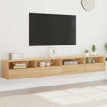 vidaXL Szafki ścienne TV, 2 szt., dąb sonoma, 100x30x30 cm