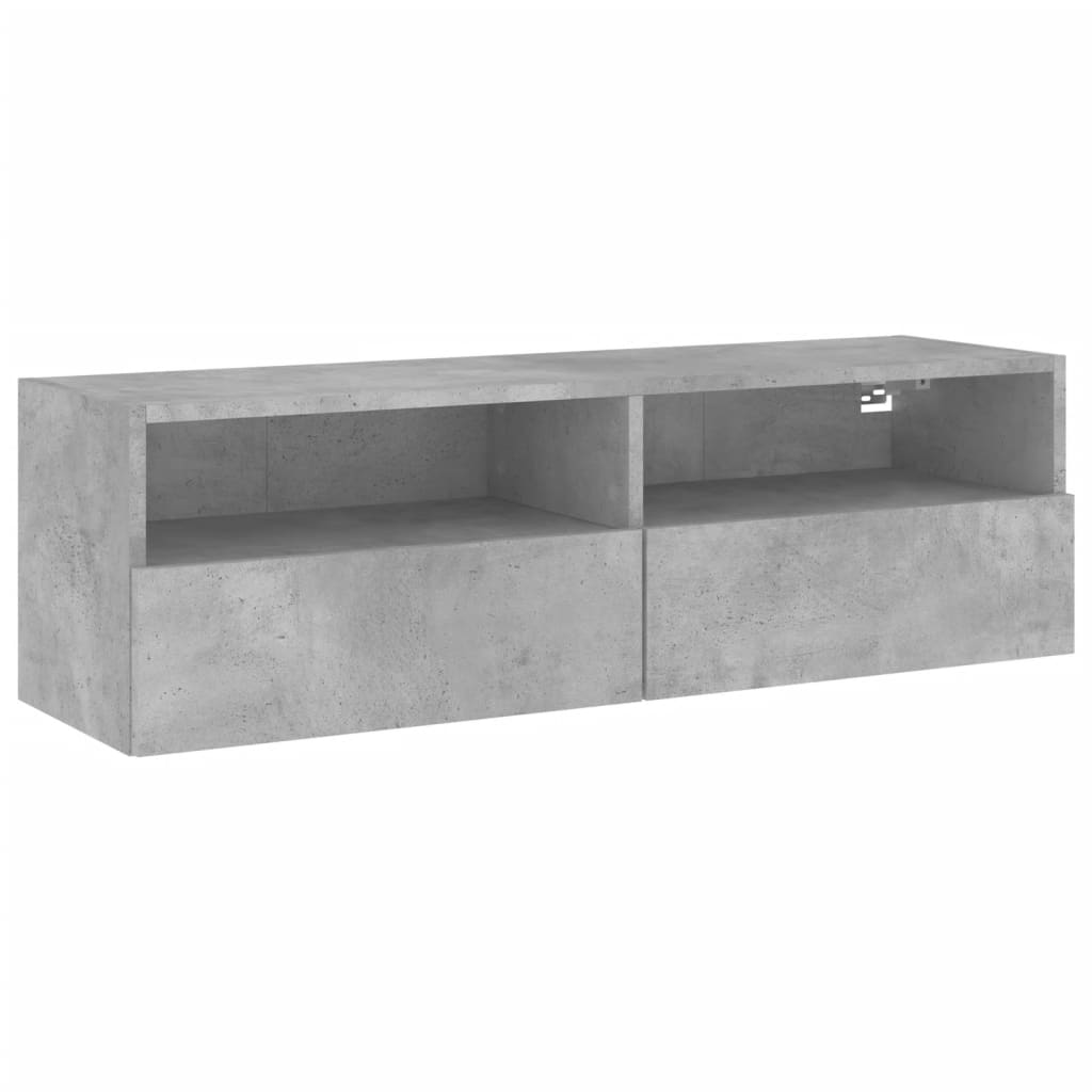 vidaXL Ścienna szafka TV, szarość betonu, 100x30x30 cm