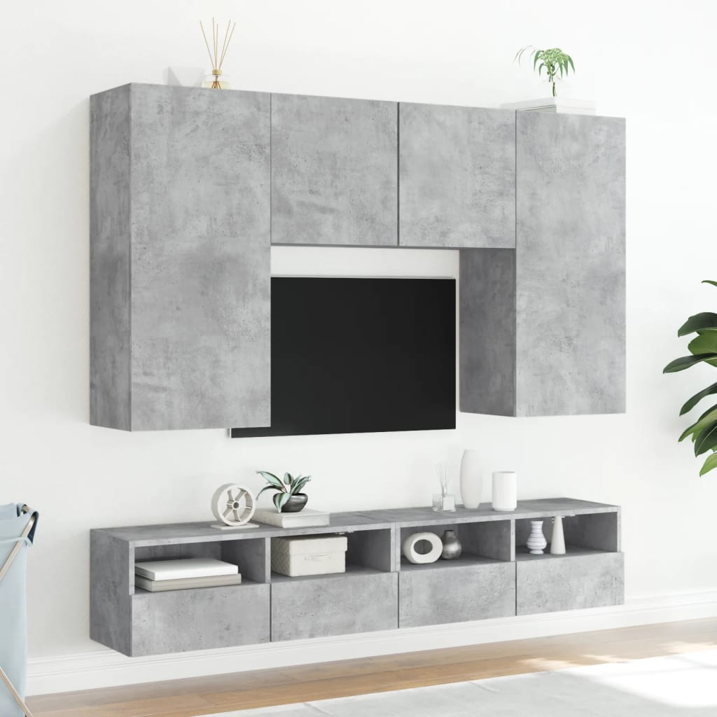 vidaXL Ścienna szafka TV, szarość betonu, 100x30x30 cm