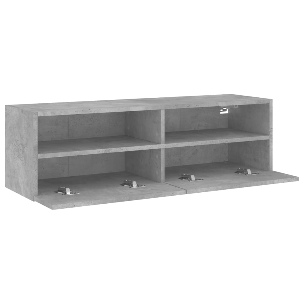 vidaXL Ścienna szafka TV, szarość betonu, 100x30x30 cm