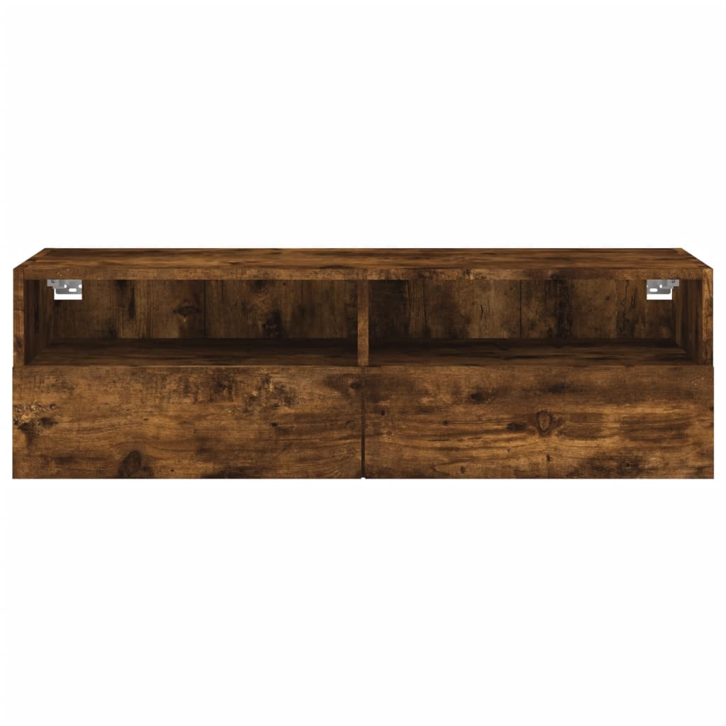 vidaXL Ścienna szafka TV, przydymiony dąb, 100x30x30 cm