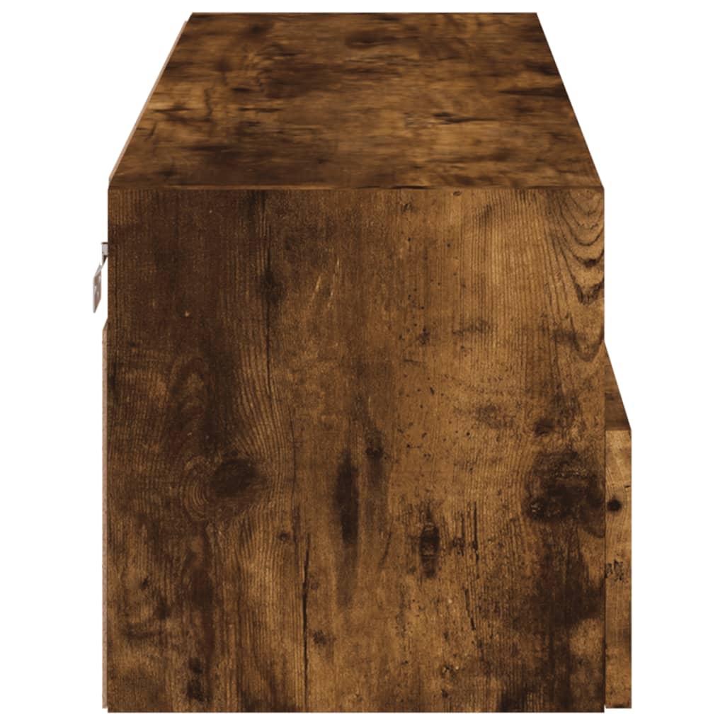 vidaXL Ścienna szafka TV, przydymiony dąb, 100x30x30 cm
