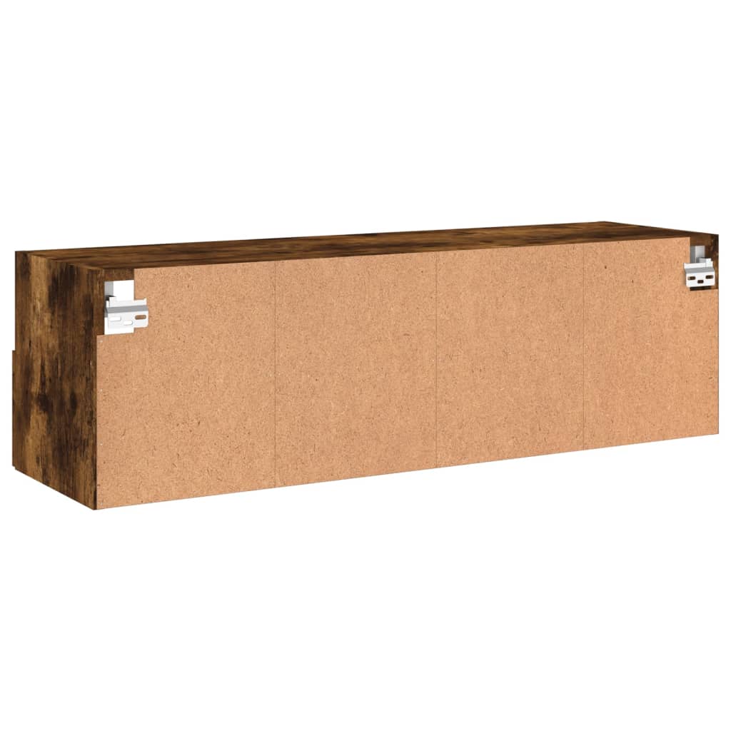vidaXL Ścienna szafka TV, przydymiony dąb, 100x30x30 cm