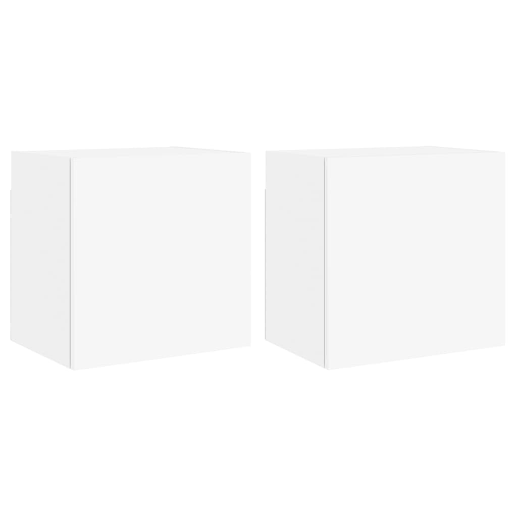 vidaXL Ścienne szafki TV, 2 szt., białe, 40,5x30x40 cm