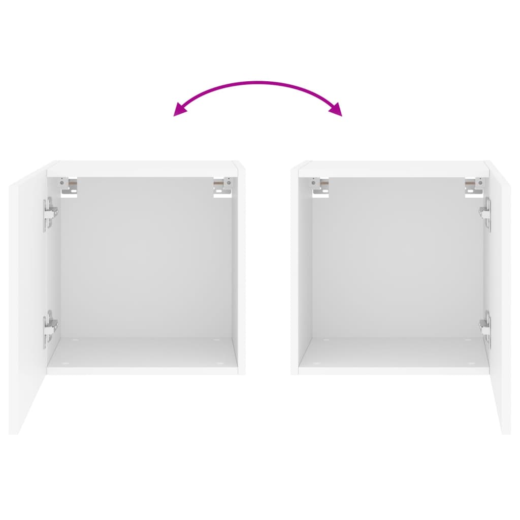 vidaXL Ścienne szafki TV, 2 szt., białe, 40,5x30x40 cm