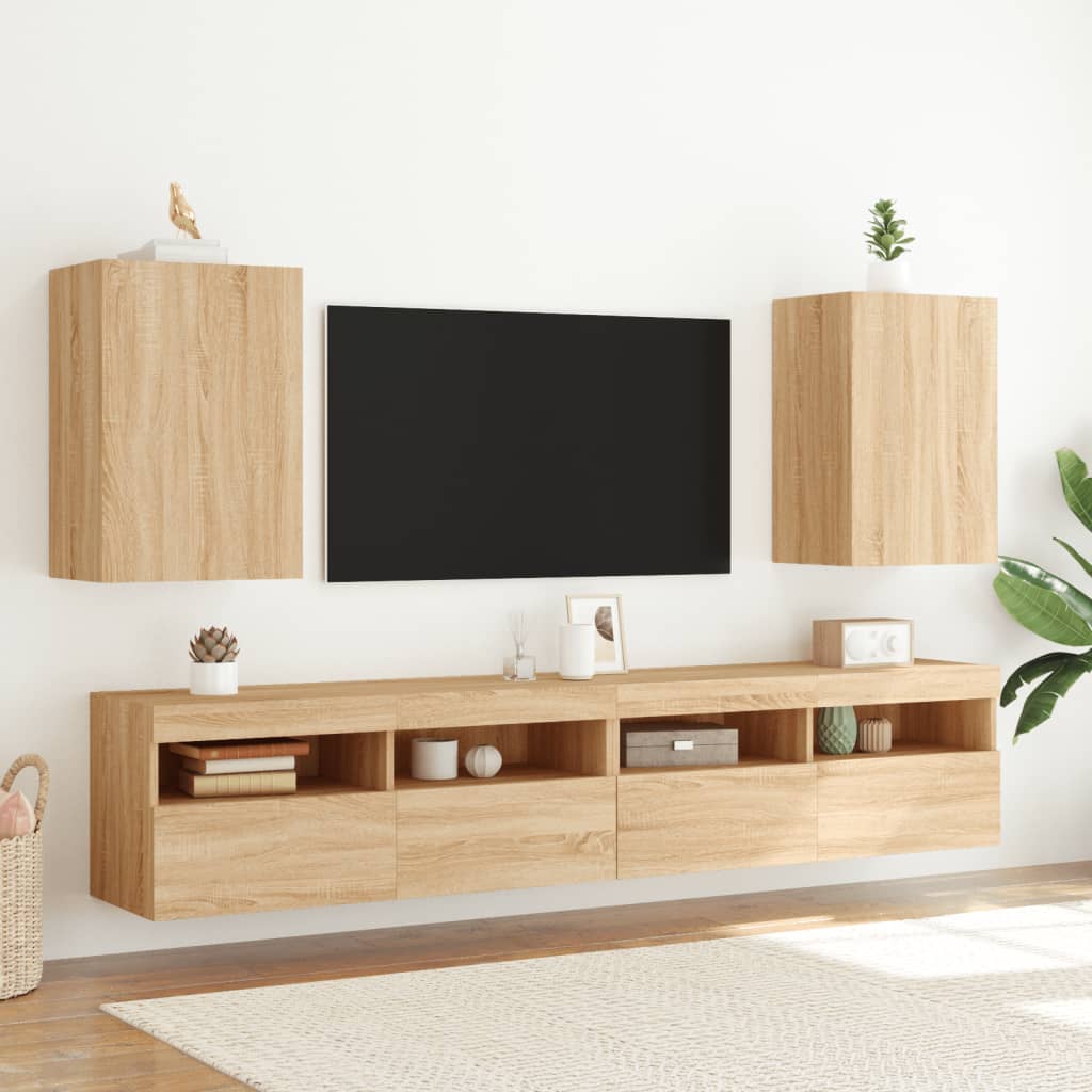 vidaXL Ścienna szafka TV, dąb sonoma, 40,5x30x60 cm