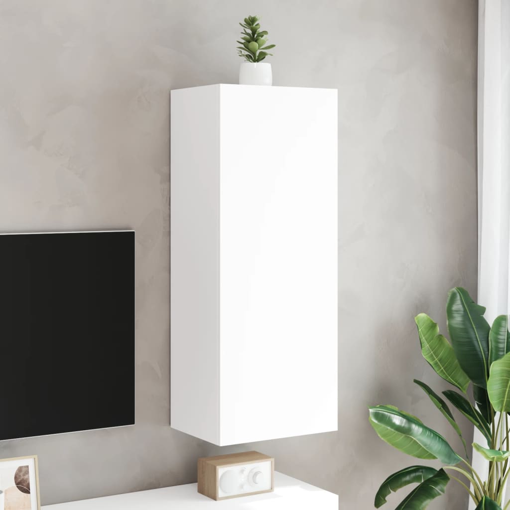 vidaXL Ścienna szafka TV, biała, 40,5x30x102 cm