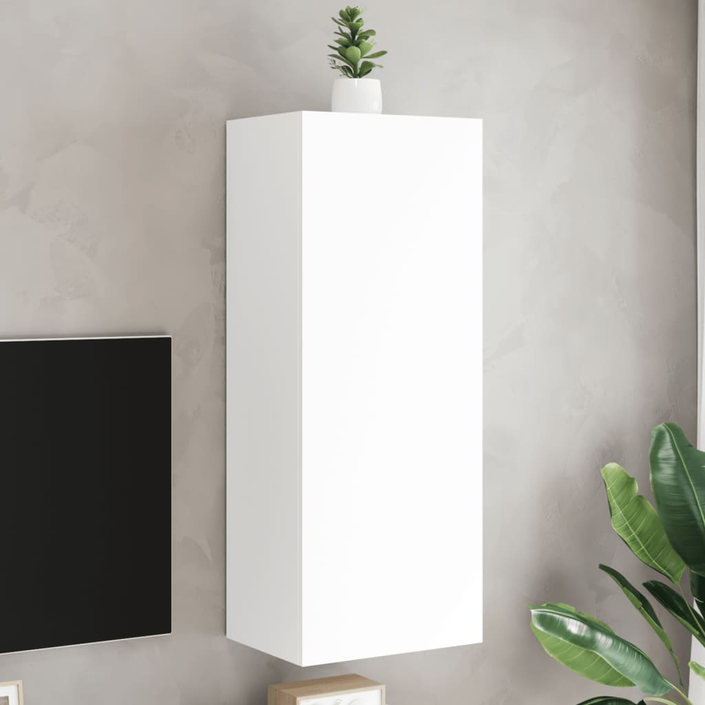 vidaXL Ścienna szafka TV, biała, 40,5x30x102 cm