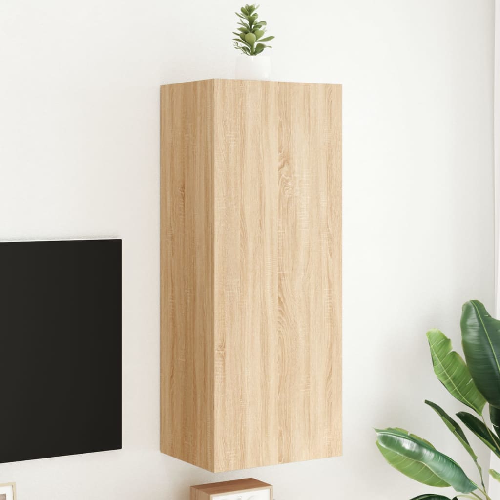 vidaXL Ścienna szafka TV, dąb sonoma, 40,5x30x102 cm