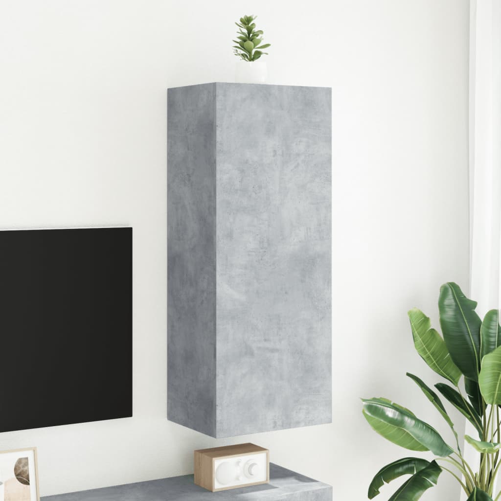 vidaXL Ścienna szafka TV, szarość betonu, 40,5x30x102 cm