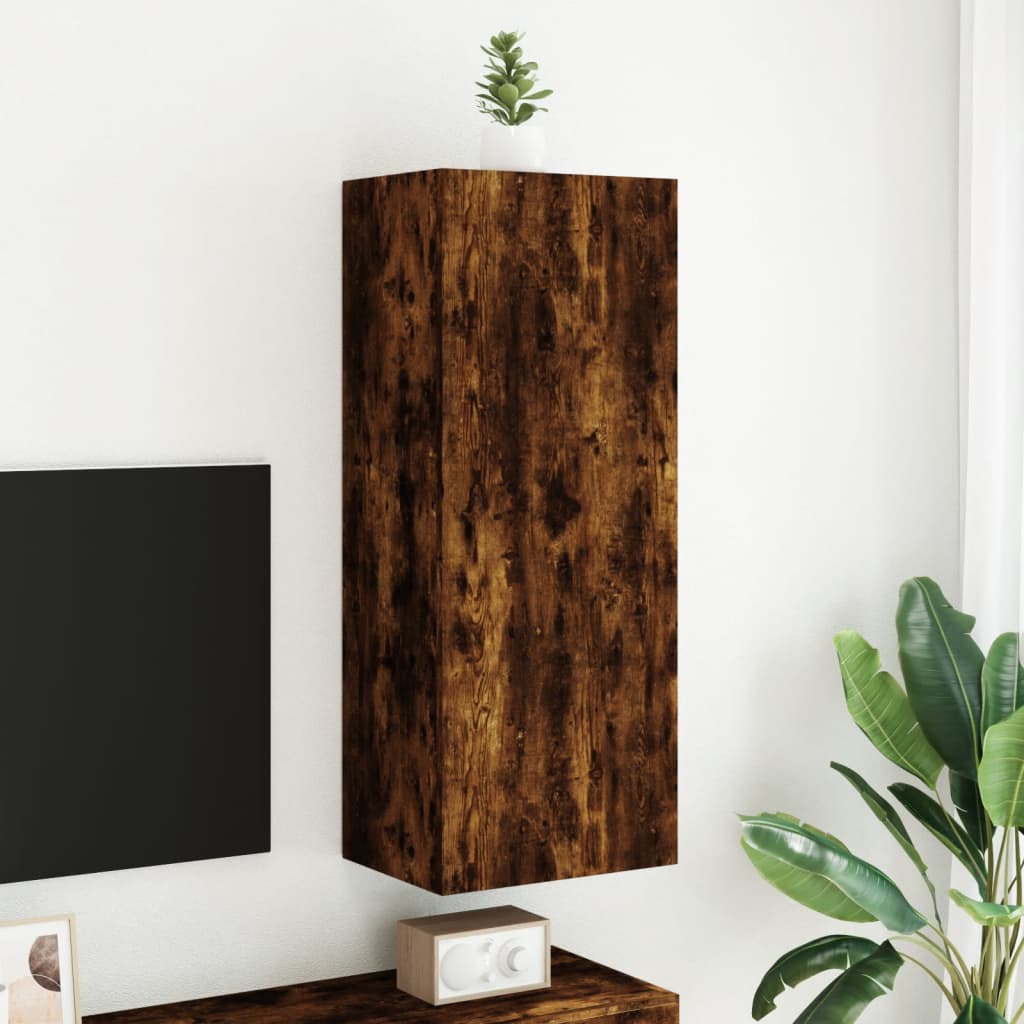 vidaXL Ścienna szafka TV, przydymiony dąb, 40,5x30x102 cm
