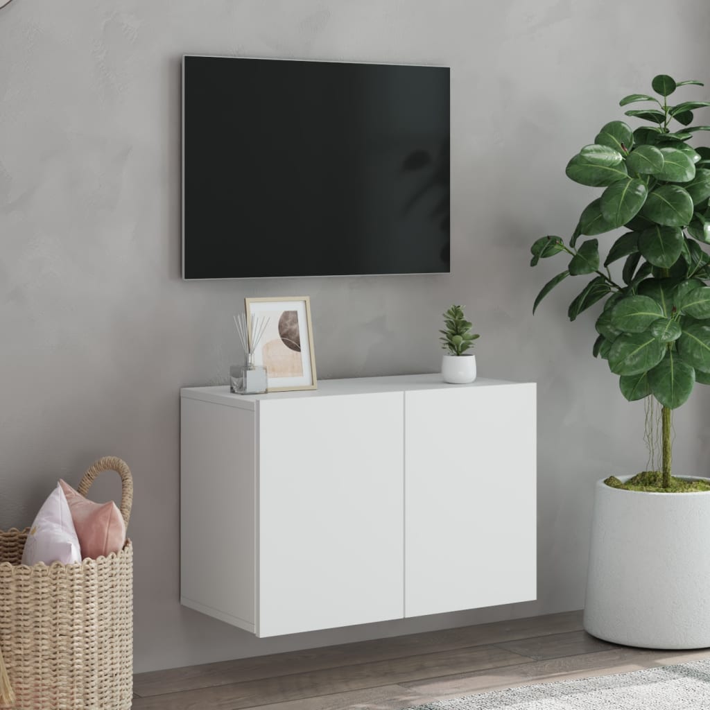 vidaXL Ścienna szafka TV, biała, 60x30x41 cm