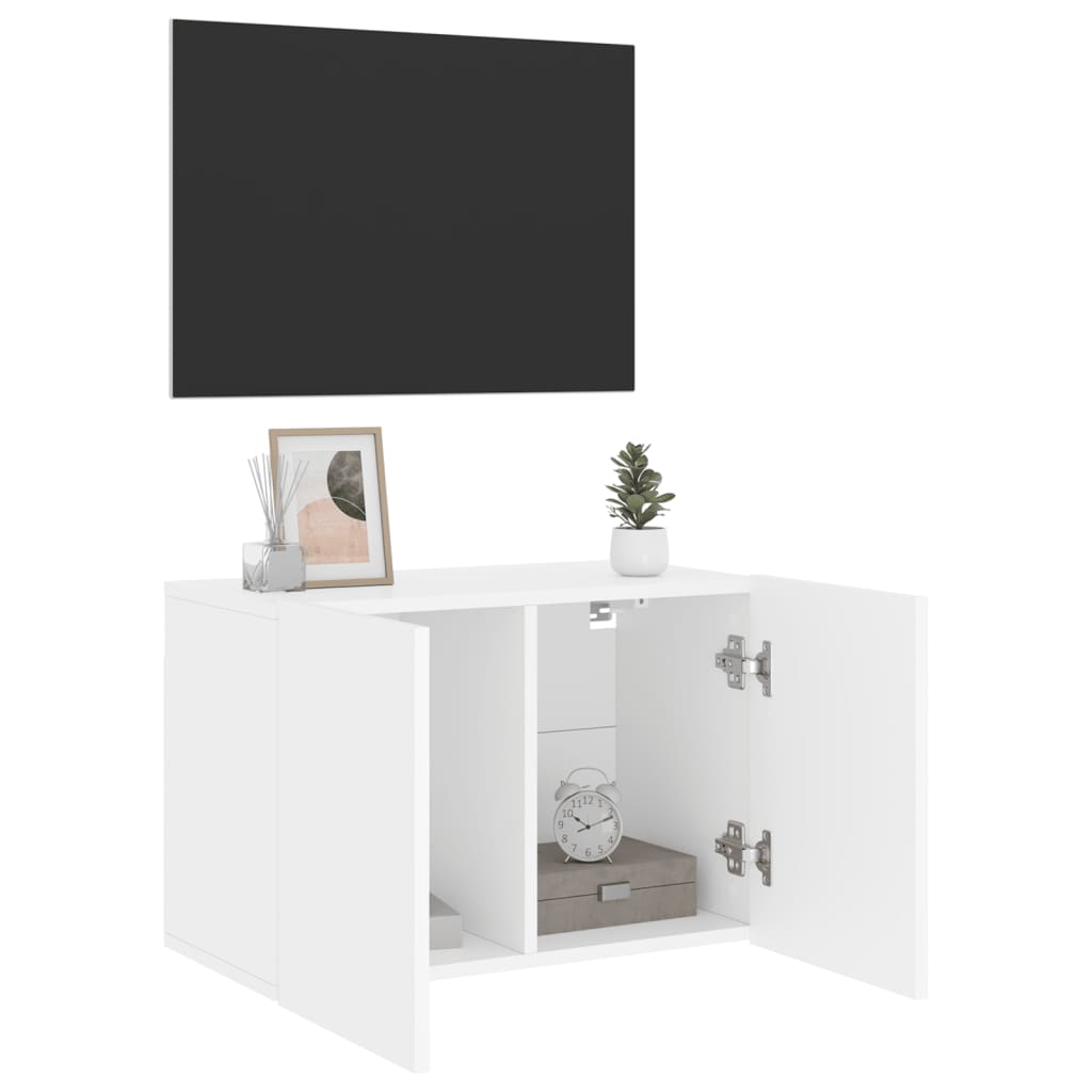 vidaXL Ścienna szafka TV, biała, 60x30x41 cm