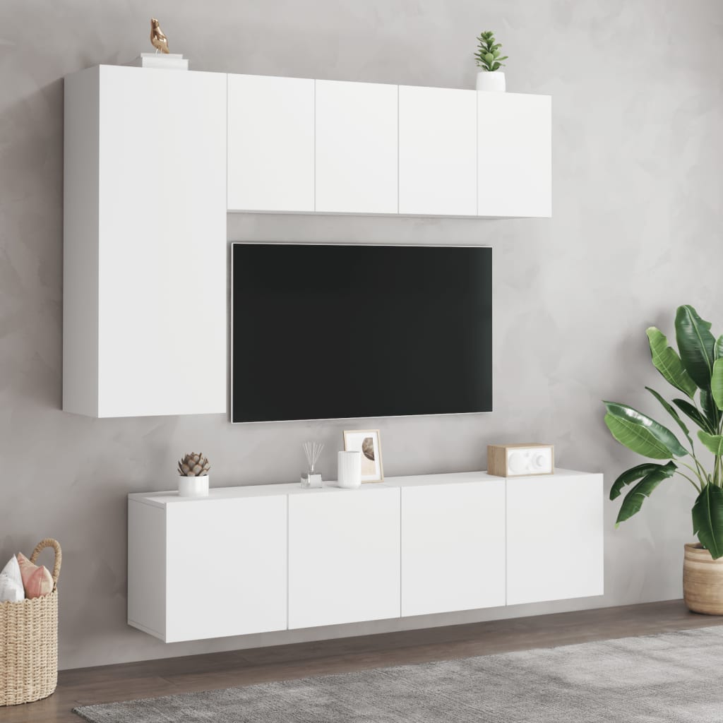 vidaXL Ścienna szafka TV, biała, 60x30x41 cm