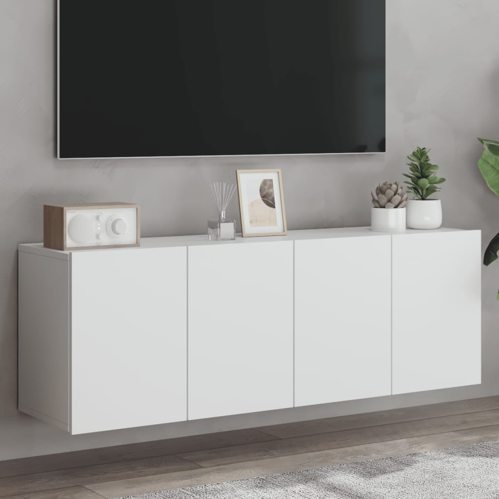 vidaXL Ścienne szafki TV, 2 szt., białe, 60x30x41 cm