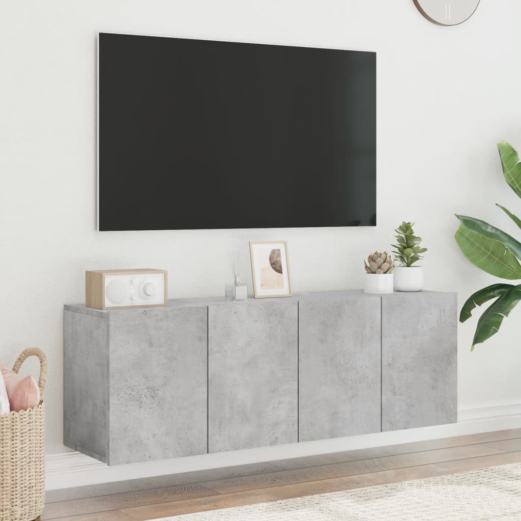 vidaXL Ścienne szafki TV, 2 szt., szarość betonu, 60x30x41 cm