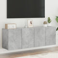 vidaXL Ścienne szafki TV, 2 szt., szarość betonu, 60x30x41 cm