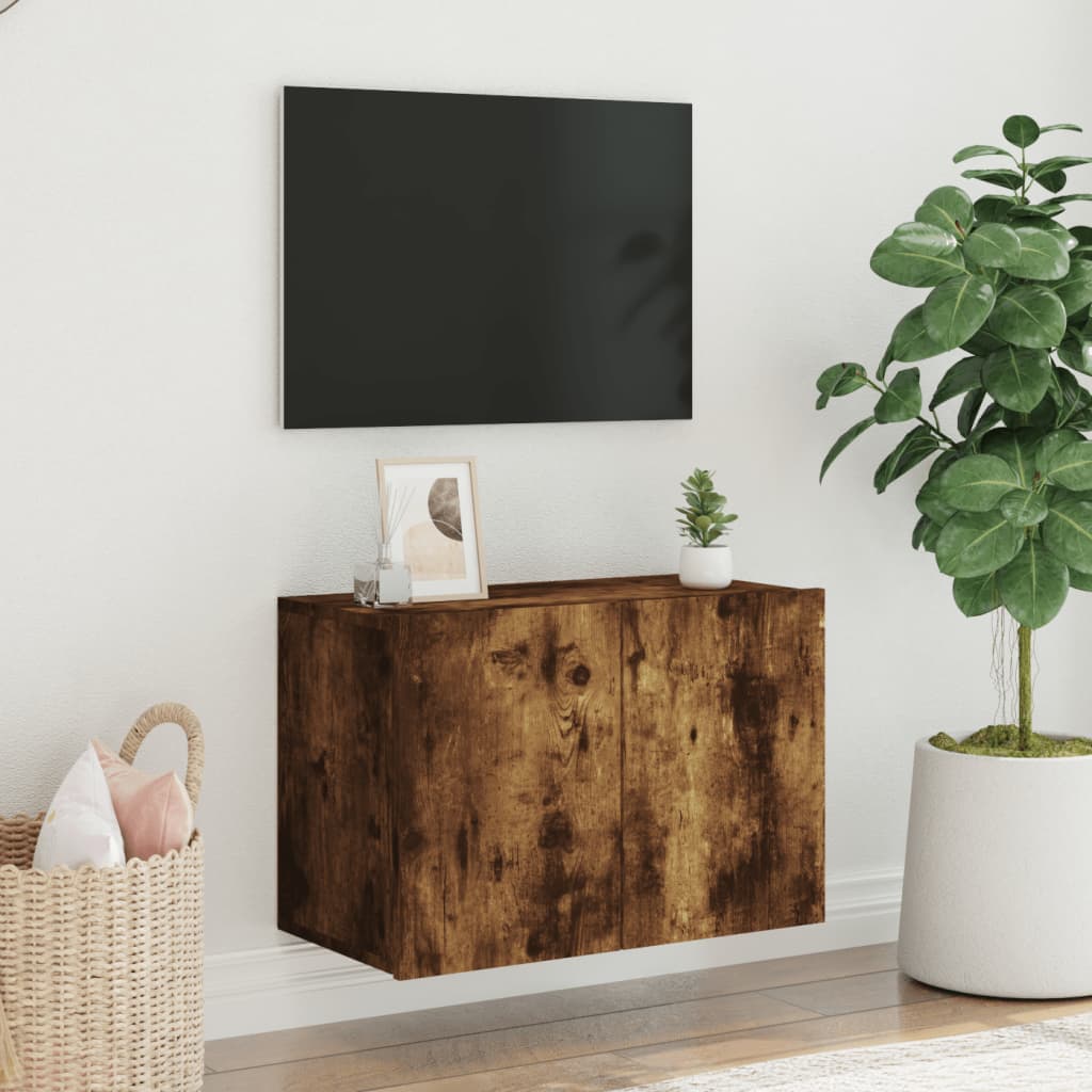 vidaXL Ścienna szafka TV, przydymiony dąb, 60x30x41 cm