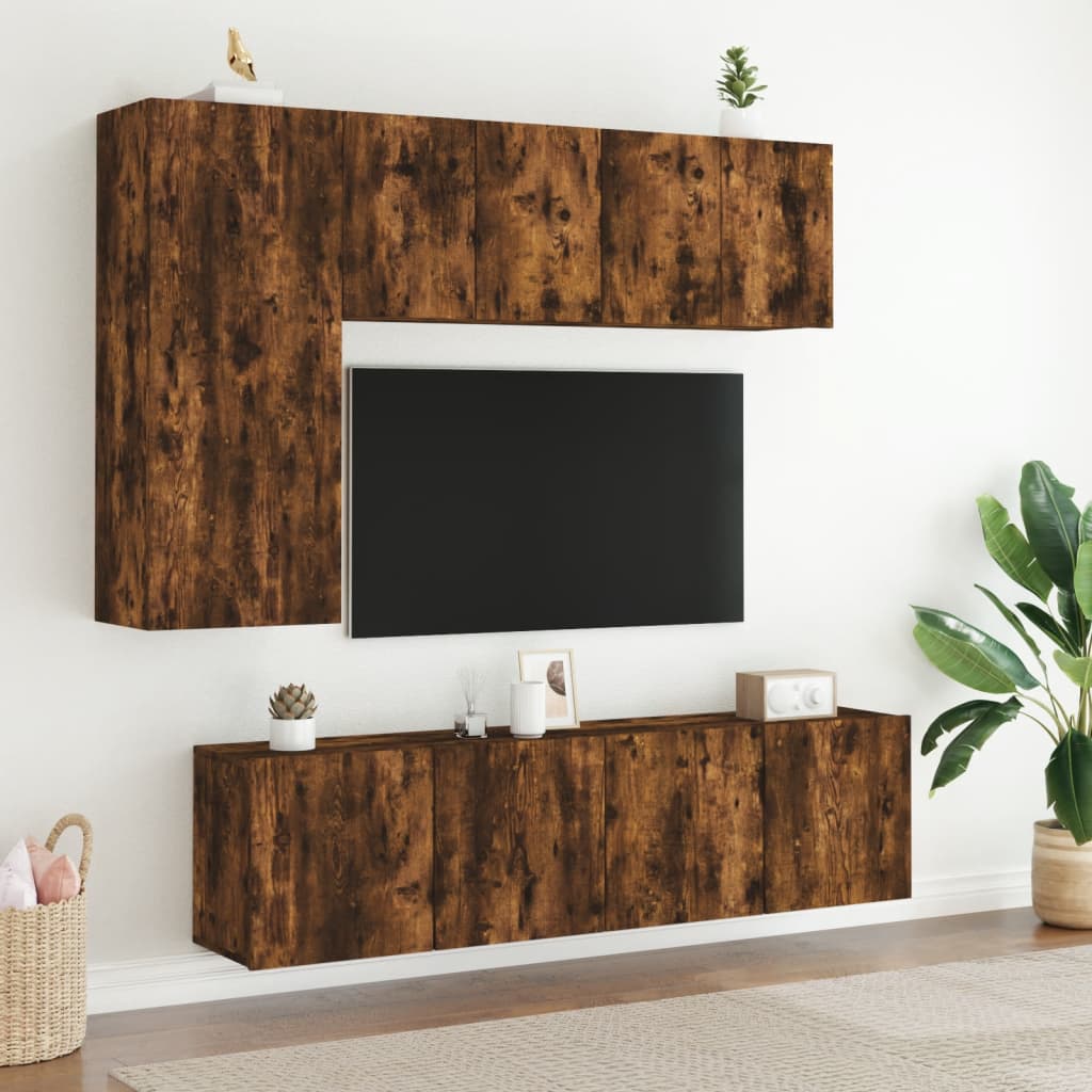 vidaXL Ścienna szafka TV, przydymiony dąb, 60x30x41 cm