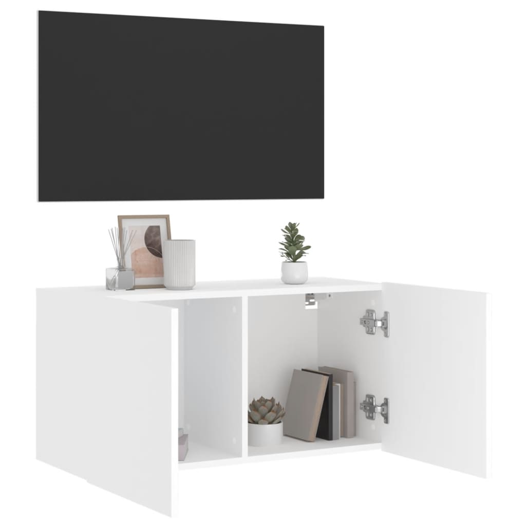 vidaXL Ścienna szafka TV, biała, 80x30x41 cm