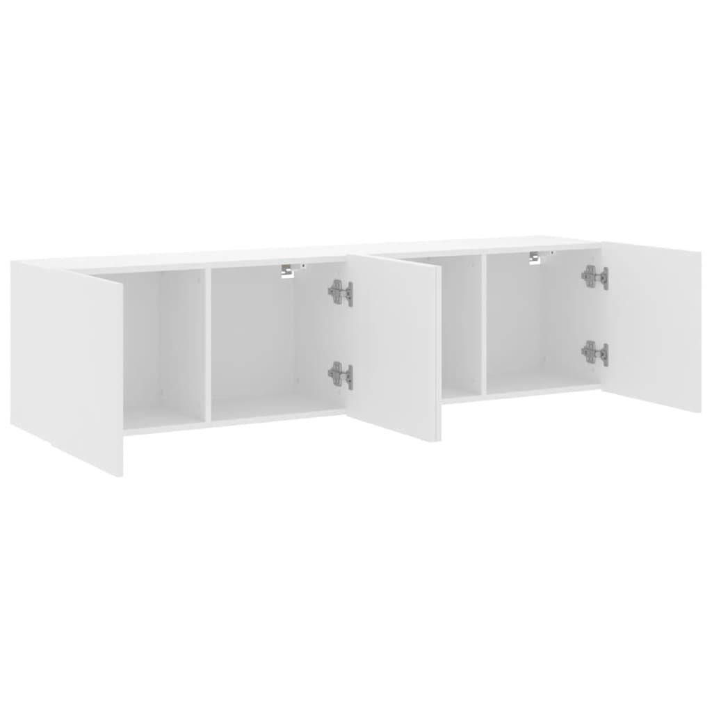 vidaXL Ścienne szafki TV, 2 szt., białe, 80x30x41 cm