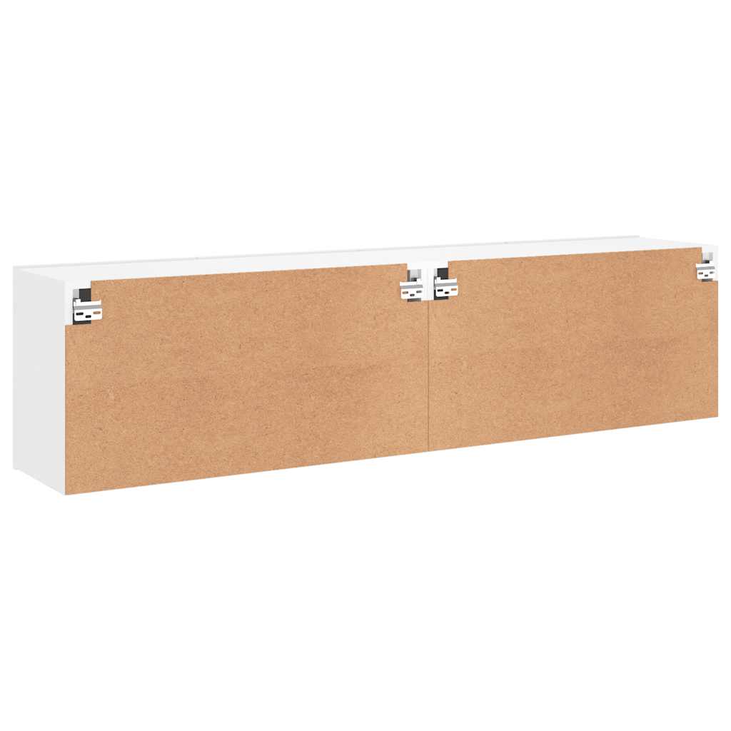 vidaXL Ścienne szafki TV, 2 szt., białe, 80x30x41 cm
