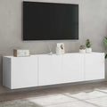 vidaXL Ścienne szafki TV, 2 szt., białe, 80x30x41 cm