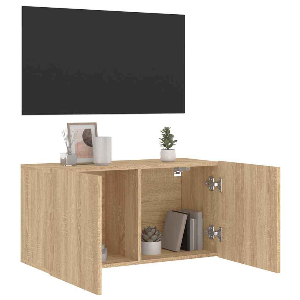 vidaXL Ścienna szafka TV, dąb sonoma, 80x30x41 cm