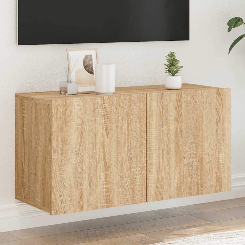 vidaXL Ścienna szafka TV, dąb sonoma, 80x30x41 cm