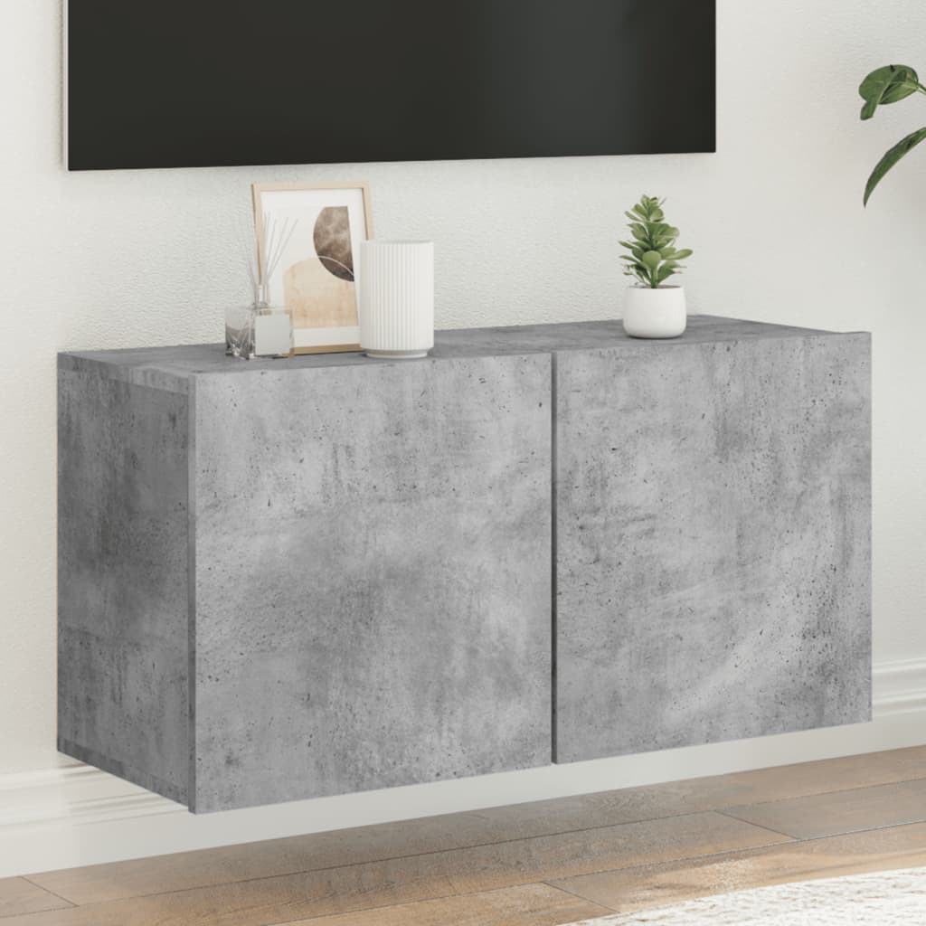 vidaXL Ścienna szafka TV, szarość betonu, 80x30x41 cm