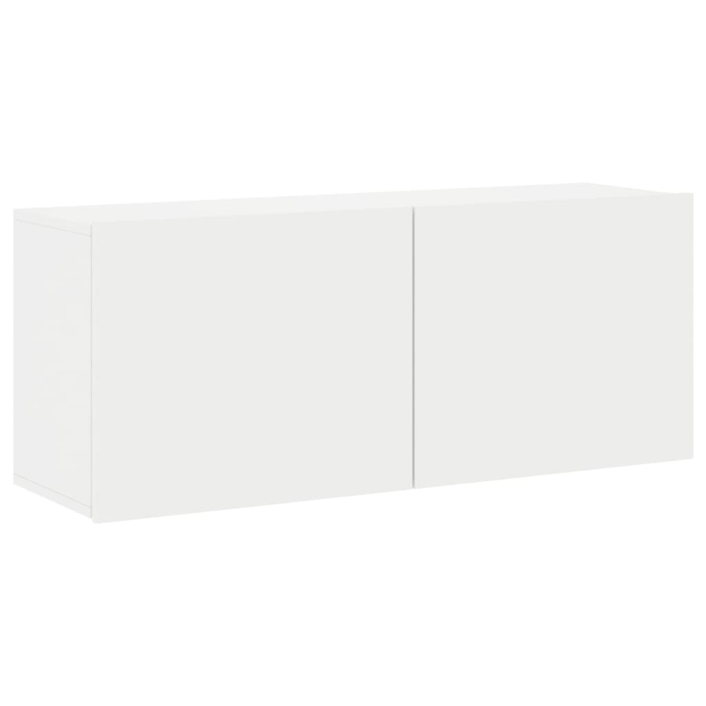 vidaXL Szafka pod telewizor, ścienna, biała, 100x30x41 cm