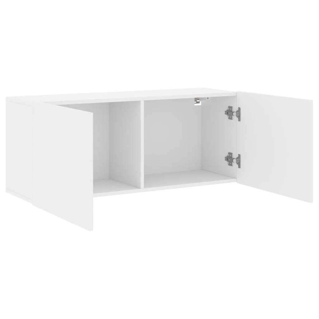 vidaXL Szafka pod telewizor, ścienna, biała, 100x30x41 cm