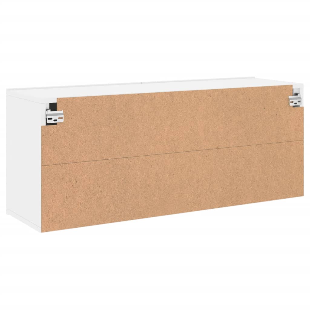 vidaXL Szafka pod telewizor, ścienna, biała, 100x30x41 cm
