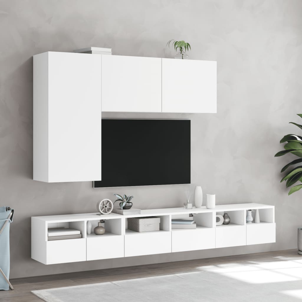 vidaXL Szafka pod telewizor, ścienna, biała, 100x30x41 cm