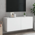 vidaXL Szafka pod telewizor, ścienna, biała, 100x30x41 cm