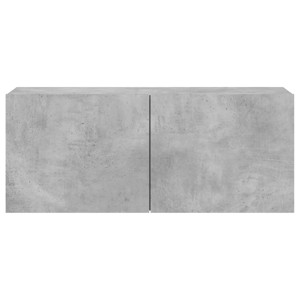 vidaXL Szafka pod telewizor, ścienna, szarość betonu, 100x30x41 cm