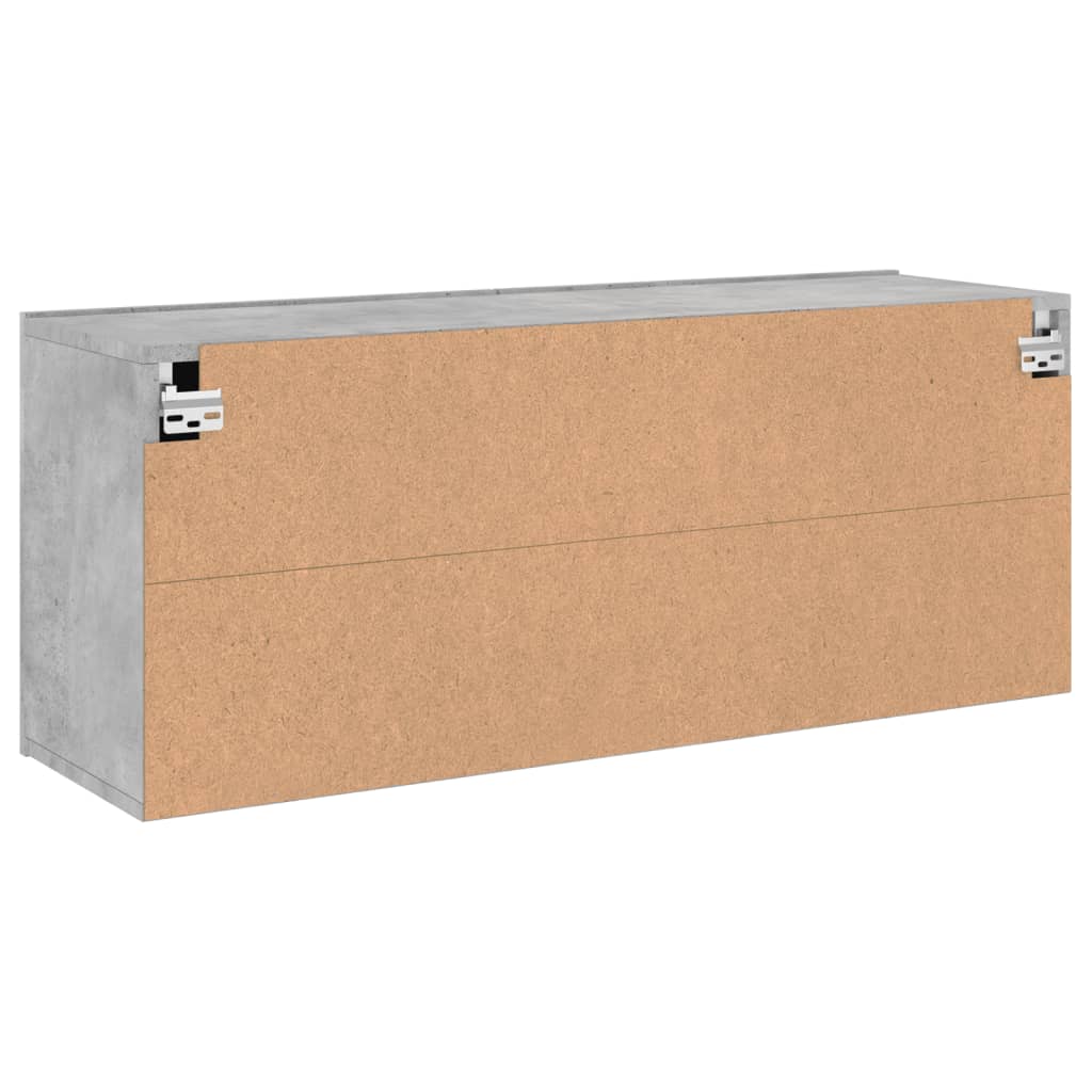 vidaXL Szafka pod telewizor, ścienna, szarość betonu, 100x30x41 cm