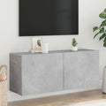 vidaXL Szafka pod telewizor, ścienna, szarość betonu, 100x30x41 cm