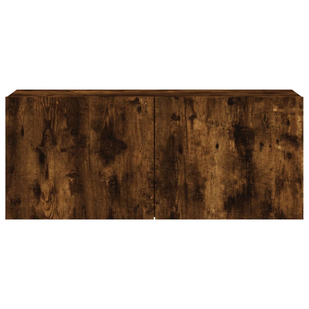 vidaXL Szafka pod telewizor, ścienna, przydymiony dąb, 100x30x41 cm
